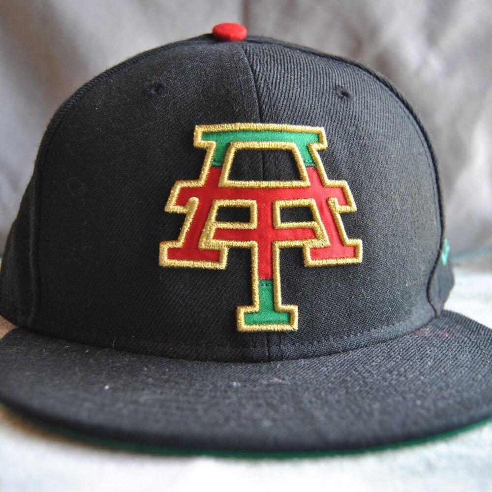 Amongst Friends New Era Revive Black w/ Green & Red Logo 7 5/8 Fitted Hat